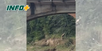 Andino: La Guardia Urbana intervino ante la práctica de Slackline sin autorización sobre el Carcarañá