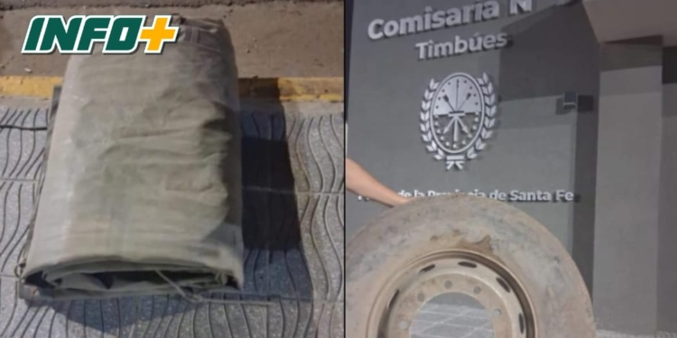 Timbúes: camionero aprehendido tras derribar un arco limitador y hallarse elementos robados en su vehículo