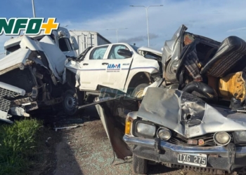 Impactante accidente múltiple en la autopista Rosario–Santa Fe: un herido derivado en helicóptero