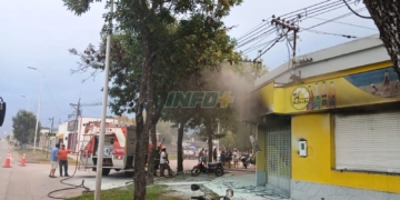 Se incendió un local comercial en pleno centro de Timbúes