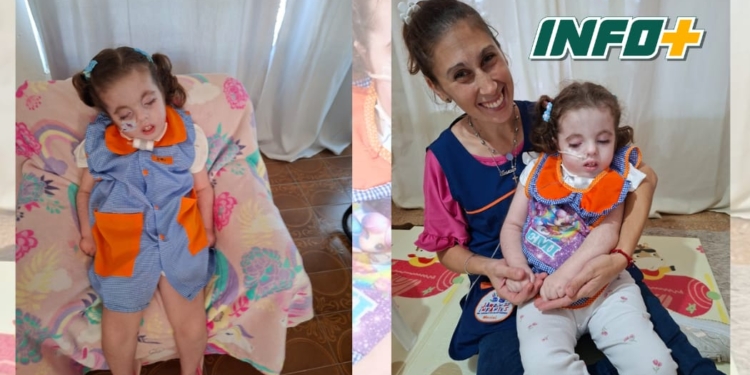 Una historia de inclusión en Maciel: María Emilia comenzó el jardín N° 100 desde su casa