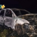 Susto en la noche: un auto fue consumido por las llamas en Maciel