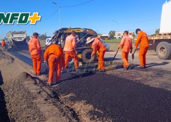Continúan los trabajos sobre la Ruta Nacional 11 en Timbúes: hay paso alternado
