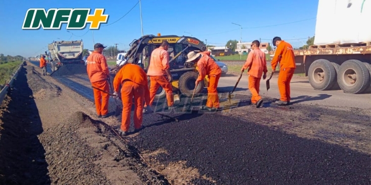 Continúan los trabajos sobre la Ruta Nacional 11 en Timbúes: hay paso alternado