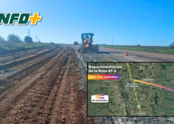 Avanza la repavimentación de la Ruta 41s entre Bernardo de Irigoyen y Ruta 11