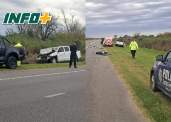 Una camioneta y un camión impactaron sobre autopista en Arocena