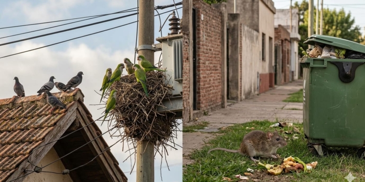 Alerta en la provincia por enfermedades transmitidas por cotorras, palomas y ratones