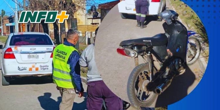 La Guardia Urbana secuestró una moto por múltiples infracciones en Andino