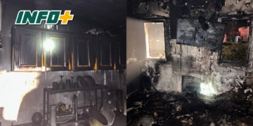Dramático incendio en una vivienda de Pueblo Irigoyen: una familia logró escapar a tiempo