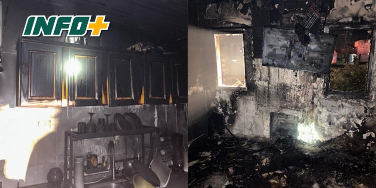 Dramático incendio en una vivienda de Pueblo Irigoyen: una familia logró escapar a tiempo