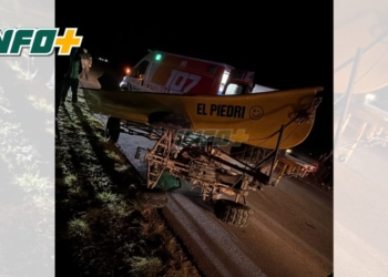 Volcó un cuatriciclo que llevaba un piraguón: un vecino de Maciel herido