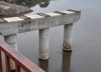 Detectaron una falla en una columna del nuevo puente carretero