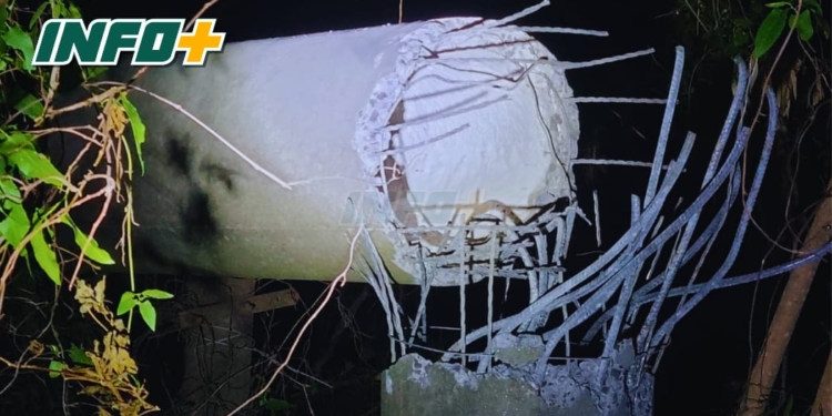 Tumbaron una columna, robaron cables y dejaron sin luz a Monje, Maciel y Gaboto