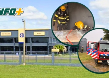 Sofocaron un incendio en una concesionaria agrícola ubicada sobre Ruta Nacional 34