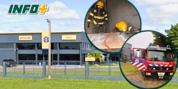 Sofocaron un incendio en una concesionaria agrícola ubicada sobre Ruta Nacional 34