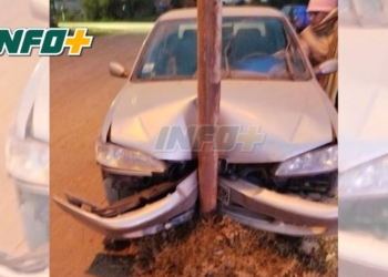 Gaboto: dos hombres resultaron heridos tras chocar contra una columna de alumbrado público