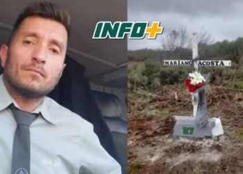 Oliveros: una cruz junto a la autopista para recordar a Mariano Acosta a tres meses de la tragedia