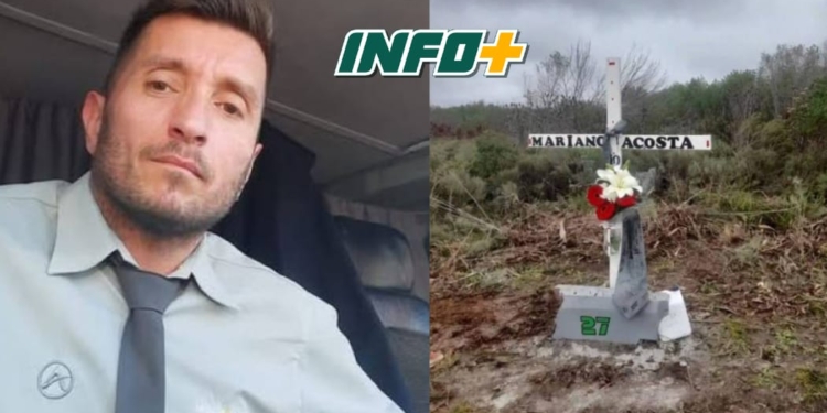 Oliveros: una cruz junto a la autopista para recordar a Mariano Acosta a tres meses de la tragedia