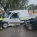 Choque frontan en Villa La Ribera: una mujer de Oliveros y su bebé resultaron heridos