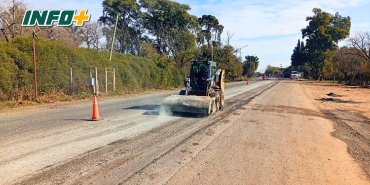 Ruta 91: esta semana terminan los arreglos en La Ribera y seguirán en Serodino