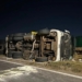 Impactante vuelco de un camión cuando ingresaba a la autopista Rosario Santa Fe