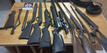 Secuestraron armas y un cuero de yacaré durante un allanamiento en Barrancas
