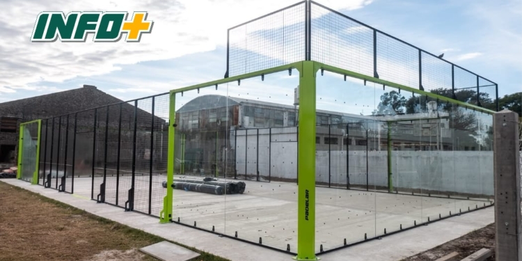 Comenzó la construcción de la cancha de pádel en el Club Sarmiento de Timbúes
