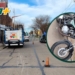 Totoras: una moto terminó debajo de un camión de transporte de oxígeno