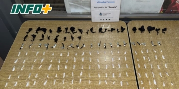 Detuvieron a un joven con 182 dosis de cocaína en un descampado de San Lorenzo