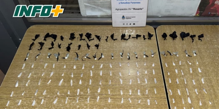 Detuvieron a un joven con 182 dosis de cocaína en un descampado de San Lorenzo