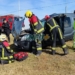 Una Kangoo despistó y volcó en autopista: dos hombres heridos