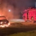 Tras la final, piñas y un auto incendiado en Puerto Gaboto