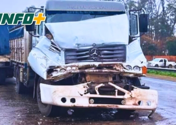 Fuerte impacto entre dos camiones en el cruce de rutas 34 y AO12