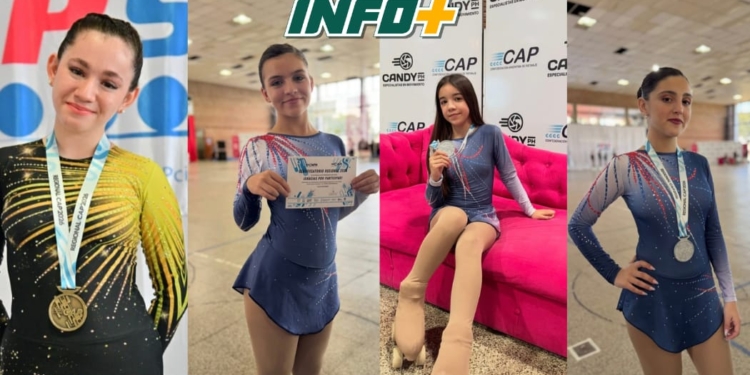 Patinadoras de Serodino y Andino volvieron a brillar y estarán en el Campeonato Nacional