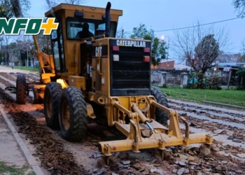 Gaboto dio inicio a las obras de pavimentación de una cuadra de Av. Alameda