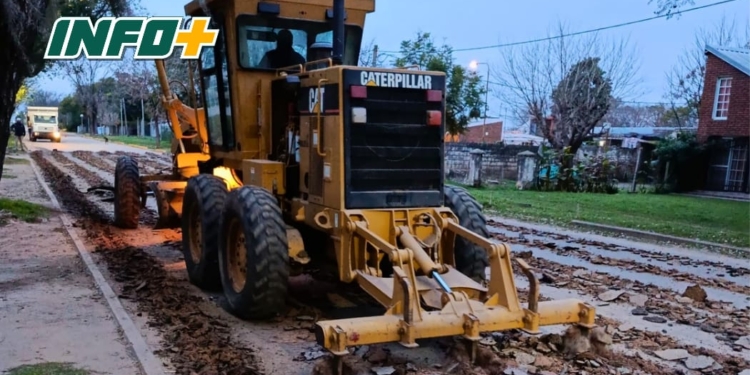 Gaboto dio inicio a las obras de pavimentación de una cuadra de Av. Alameda