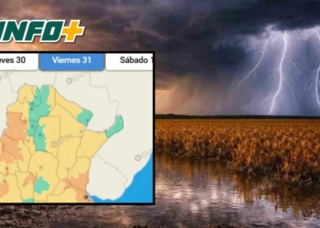 Alerta meteorológico: rige aviso amarillo y naranja por tormentas en la provincia de Santa Fe