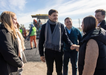 Pullaro recorrió obras en Monje, Centeno, Bdo de Irigoyen y Coronda