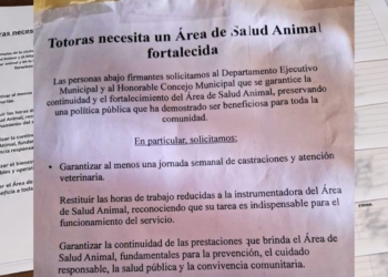 Presentaron más de 600 firmas para pedir que no haya más recortes en el Área de Salud Animal de Totoras