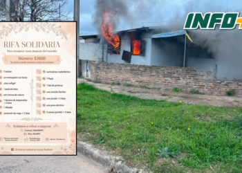 Organizan una rifa solidaria para la familia que perdió todo en el incendio de Barrancas