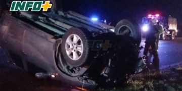 Choque y vuelco en la autopista Rosario Santa Fe: un herido