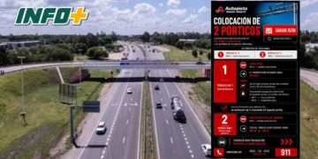 Instalarán dos pórticos y habrá cortes de tránsito en la autopista Rosario-Santa Fe