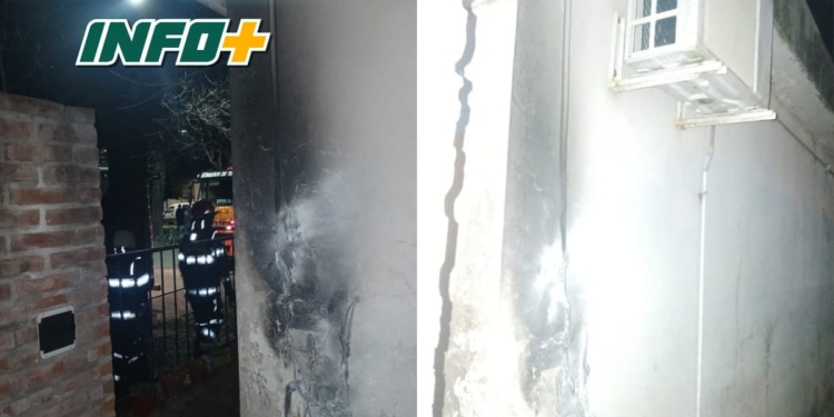 Principio de incendio tras un cortocircuito en una vivienda de Totoras