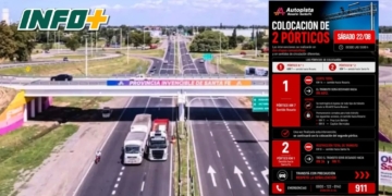 Instalarán dos pórticos y habrá cortes de tránsito en la autopista Rosario-Santa Fe