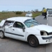Una familia de Gaboto volcó tras agarrar un tremendo bache en Ruta 11: una mujer está grave
