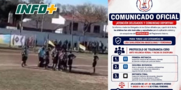 La Liga Sanlorencina impuso el protocolo de tolerancia cero ante la violencia en las canchas