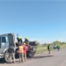 Más parches: Vialidad Nacional realiza bacheo en Ruta 11 entre Oliveros y Villa La Ribera