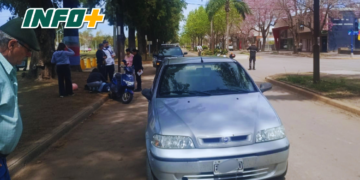 Accidente de tránsito en Barrancas: una motociclista resultó con lesiones leves