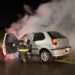 Se incendió un auto en autopista: sus ocupantes lograron escapar a tiempo
