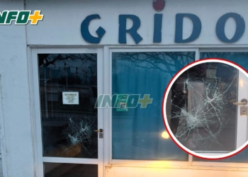 Vandalismo en Serodino: destrozaron el vidrio de la puerta de una heladería